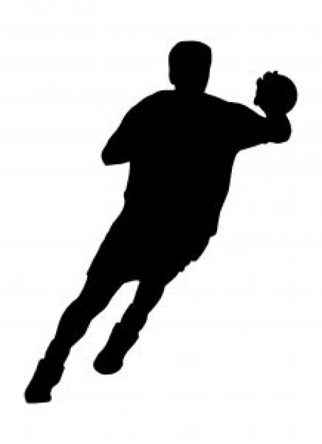454x626 Silhouette Of Handball Player Ideas For Presents