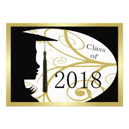 422x422 Black And Gold Silhouette 2018 Card