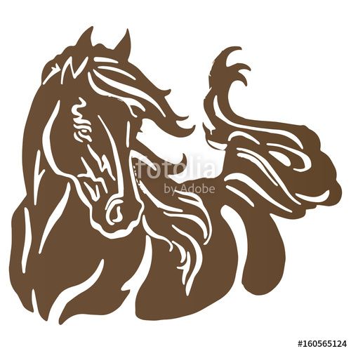 500x500 Download The Royalty Free Photo Silhouette Horse Dark Brown