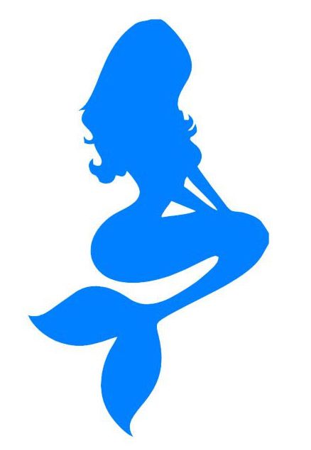 438x635 Pinup Mermaid Silhouette Vinyl Decal Sticker By Tattoos For Cars