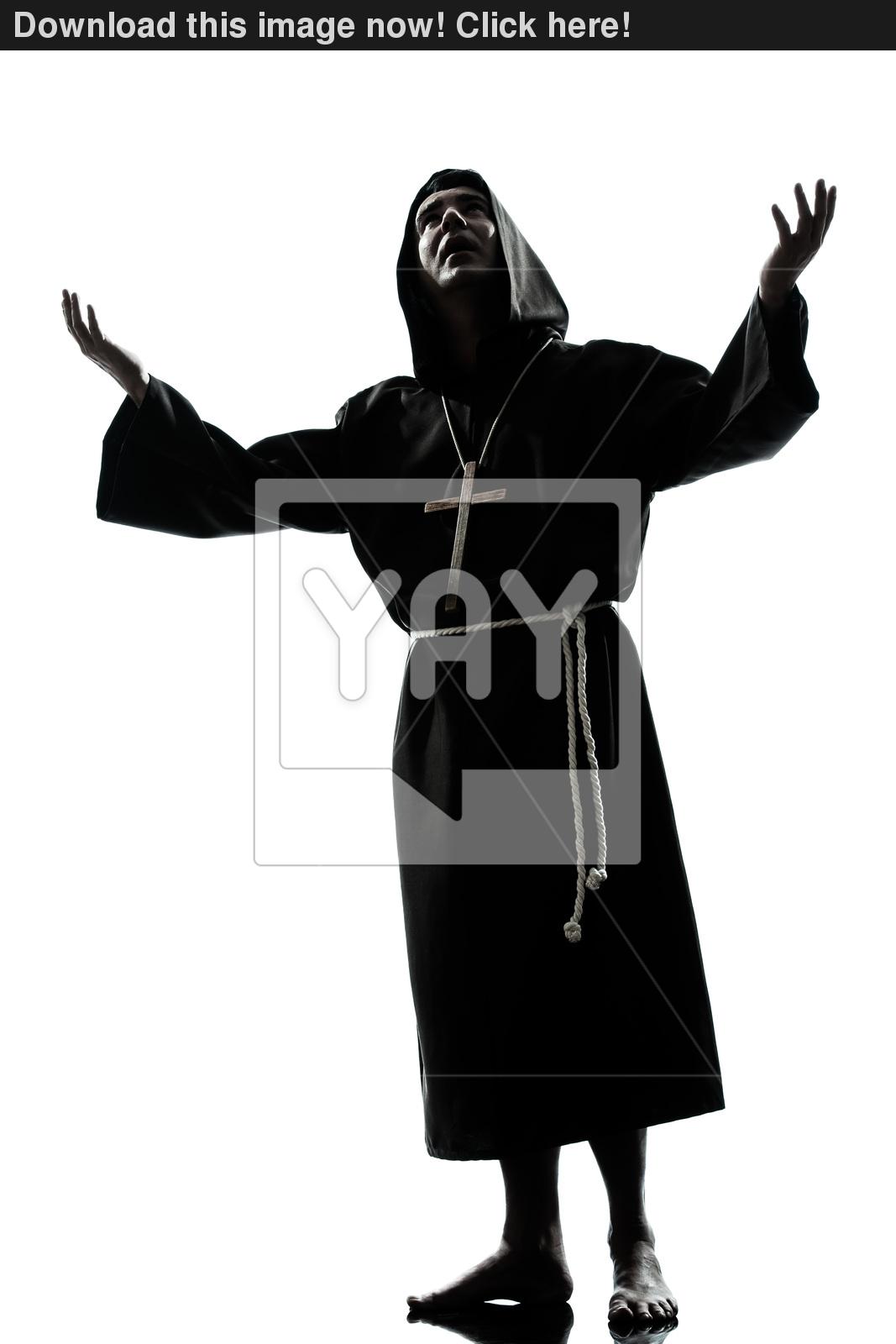 1067x1600 Man Monk Priest Silhouette Praying Image