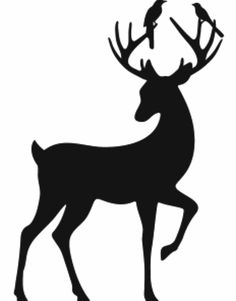 236x301 Primitive Reindeer Silhouette Template