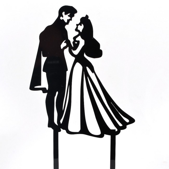650x650 Mr Amp Mrs Prince Amp Princess Acrylic Wedding Day Cake Topper