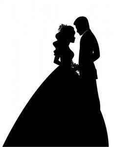 233x300 Wedding Silhouette Wedding Couples Silhouettes (Vector
