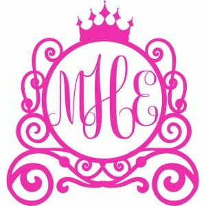 300x300 Princess Carriage Monogram Fonts, Printables Etc