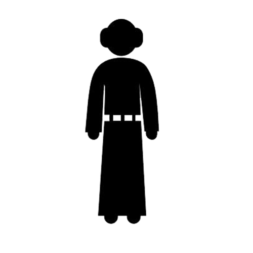 500x500 Star Wars Leia Laptop Car Truck Vinyl Decal Window Sticker Pv370