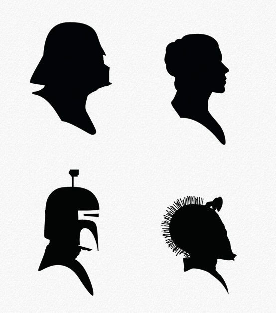554x628 Princess Leia Silhouette