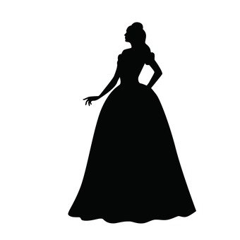 Princess Silhouette Dress at GetDrawings | Free download