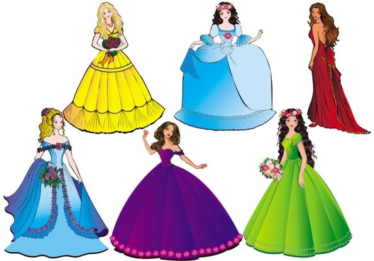 Princess Silhouette Dress at GetDrawings | Free download