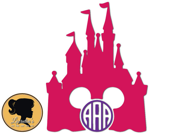 570x428 Disney Castle Mickey Monogram Frame , Princess Castle Silhouette