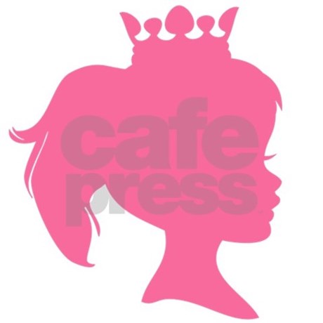 460x460 Pink Silhouette Princess Wall Decal By Toddlersplace