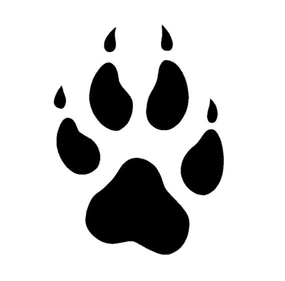 570x561 Paw Print Silhouette Paw Print Silhouette Free Download Clip Art
