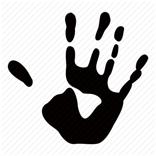 512x512 Blood, Hand, Ink, Mud, Print, Silhouette, Wet Icon Icon Search