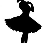 150x150 Vintage Clip Art Pretty Ballerina Silhouette The Graphics Fairy