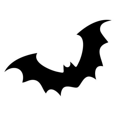 400x400 Halloween Bat Silhouette Template