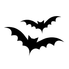 270x270 Bat Silhouette Stencil 02 Decals And Stencils Bat