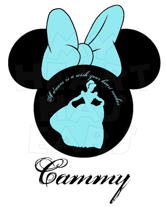 570x711 Printable Diy Minnie Mouse Silhouette With Cinderella Clip Art By