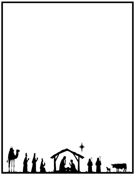470x608 Nativity Border Clipart