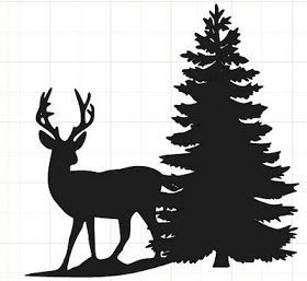 280x257 Happy2bscrappin' Deer Silhouette With Tree Templates