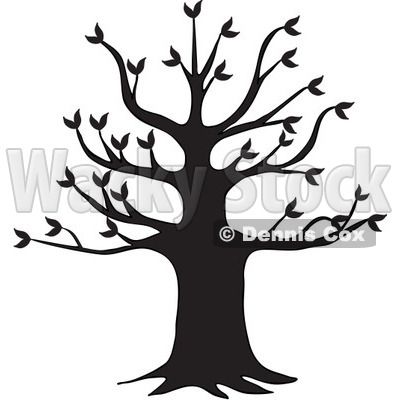 400x400 Tree Clipart Black And White