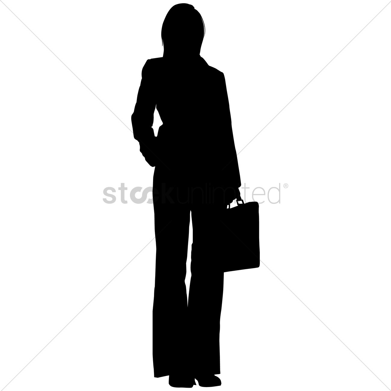 1300x1300 Silhouette Of A Businesswomen Vector Image
