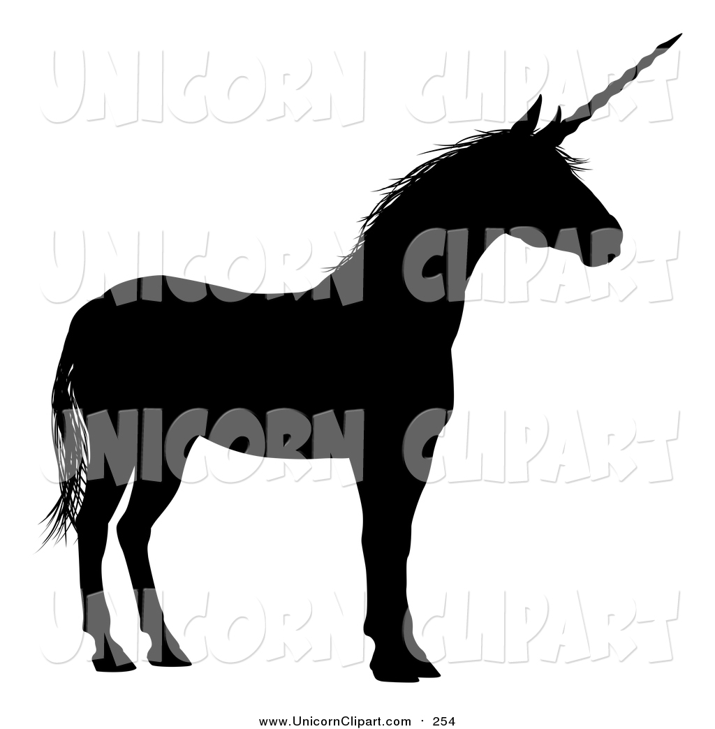 1024x1044 Fantasy Vector Clip Art Of A Black Silhouette Of A Unicorn
