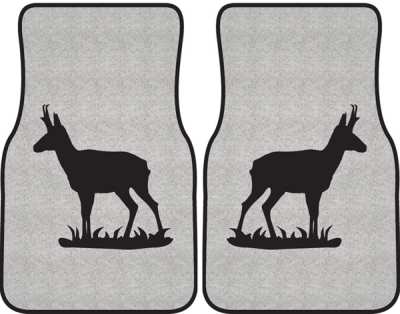 400x314 Pronghorn Antelope Silhouette Car Mats