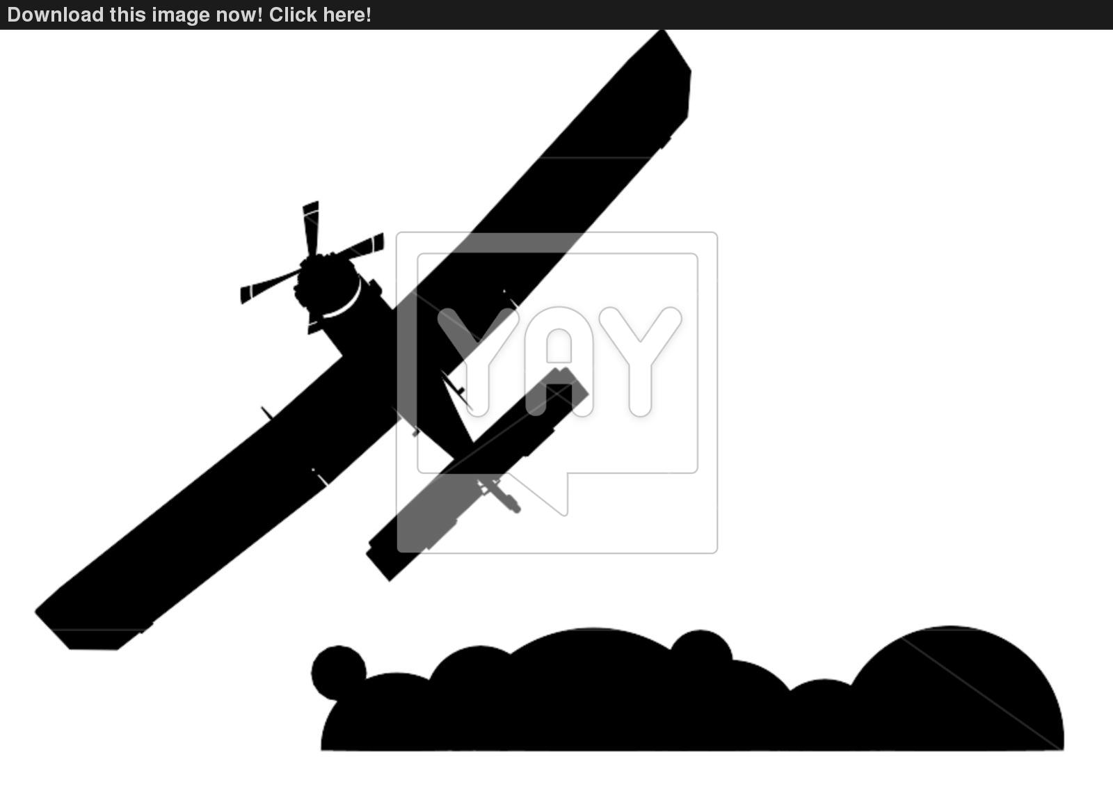 1600x1131 A Small Plane Silhouette Vector