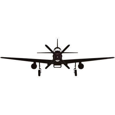 400x400 P51 Mustang Silhouette Aircraft Metal Sign Posters, Signs All