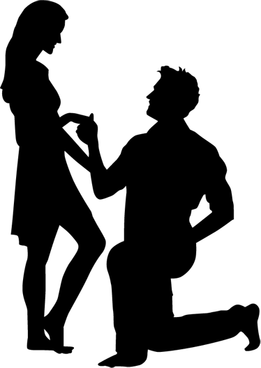 374x527 Proposal Couple Wall Sticker