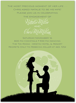 310x420 Proposal Silhouette Wasabi Invitations Engagement Party