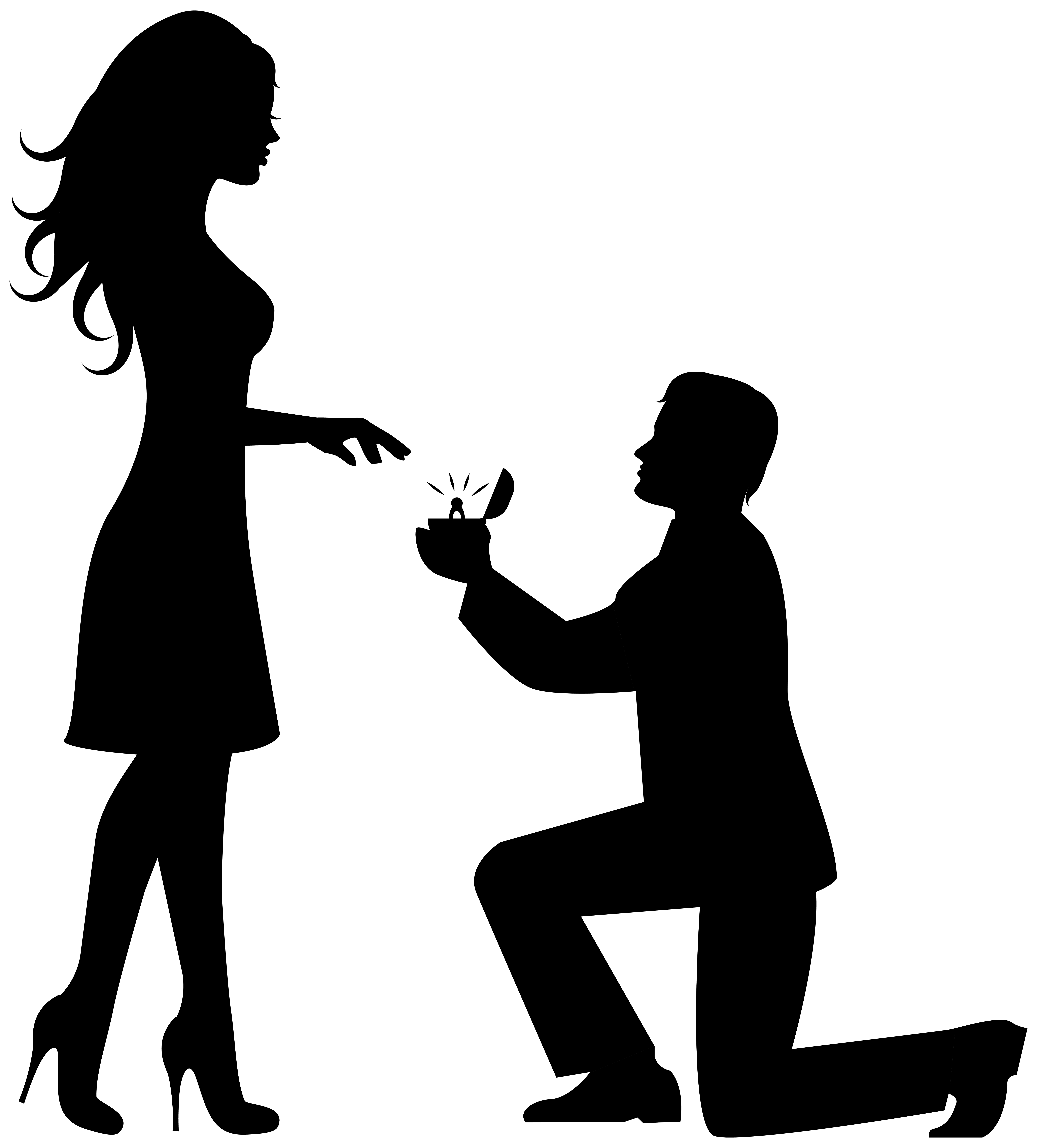 7229x8000 Romantic Couple Silhouettes Clip Art Image Romantic