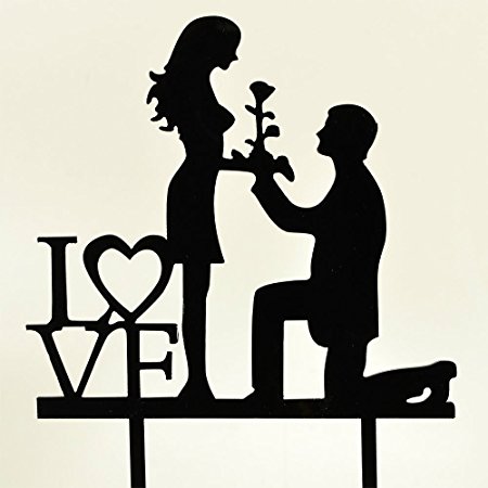 450x450 Engagement Proposal Bride Amp Groom Wedding Black Acrylic Cake