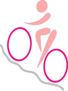 225x300 Girl On Bike Silhouette. Clip Art