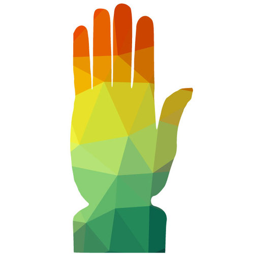 500x500 Color Silhouette Of A Human Hand Public Domain Vectors
