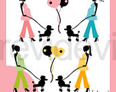 170x135 Items Similar To Mom To Be Walk With Poodle Clipart Silhouette