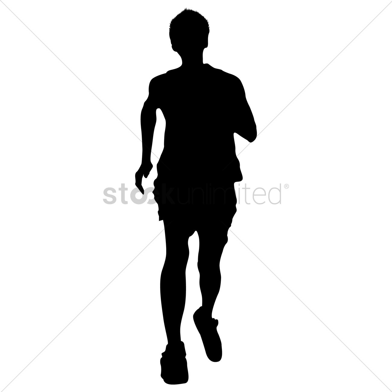 1300x1300 Silhouette Of A Man Running Vector Image
