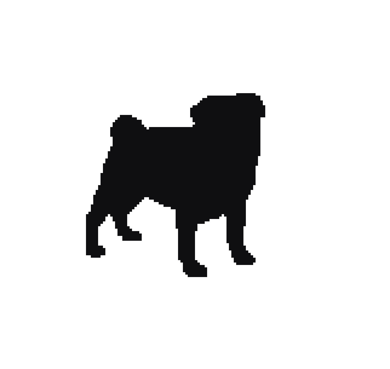 1288x1220 Pug Cross Stitch Pattern Pdf Instant Download Animal