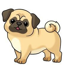 220x220 Pug Clipart Cute Dog