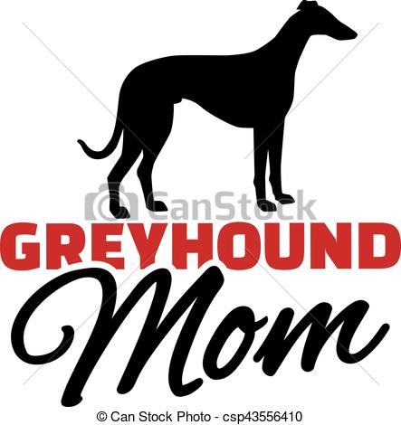 443x470 Greyhound Mom With Dog Silhouette Vector Clip Art
