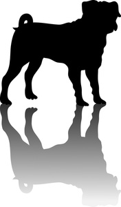 176x300 Pug Silhouette Vector