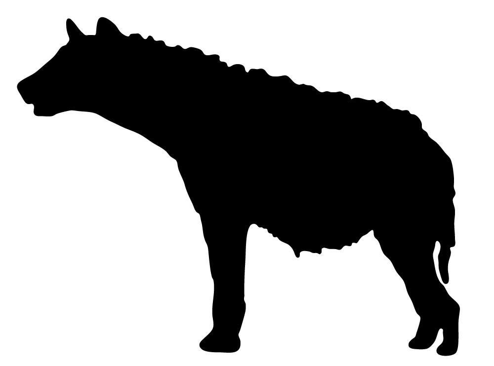 1000x742 Hyena Head Silhouette Clipart