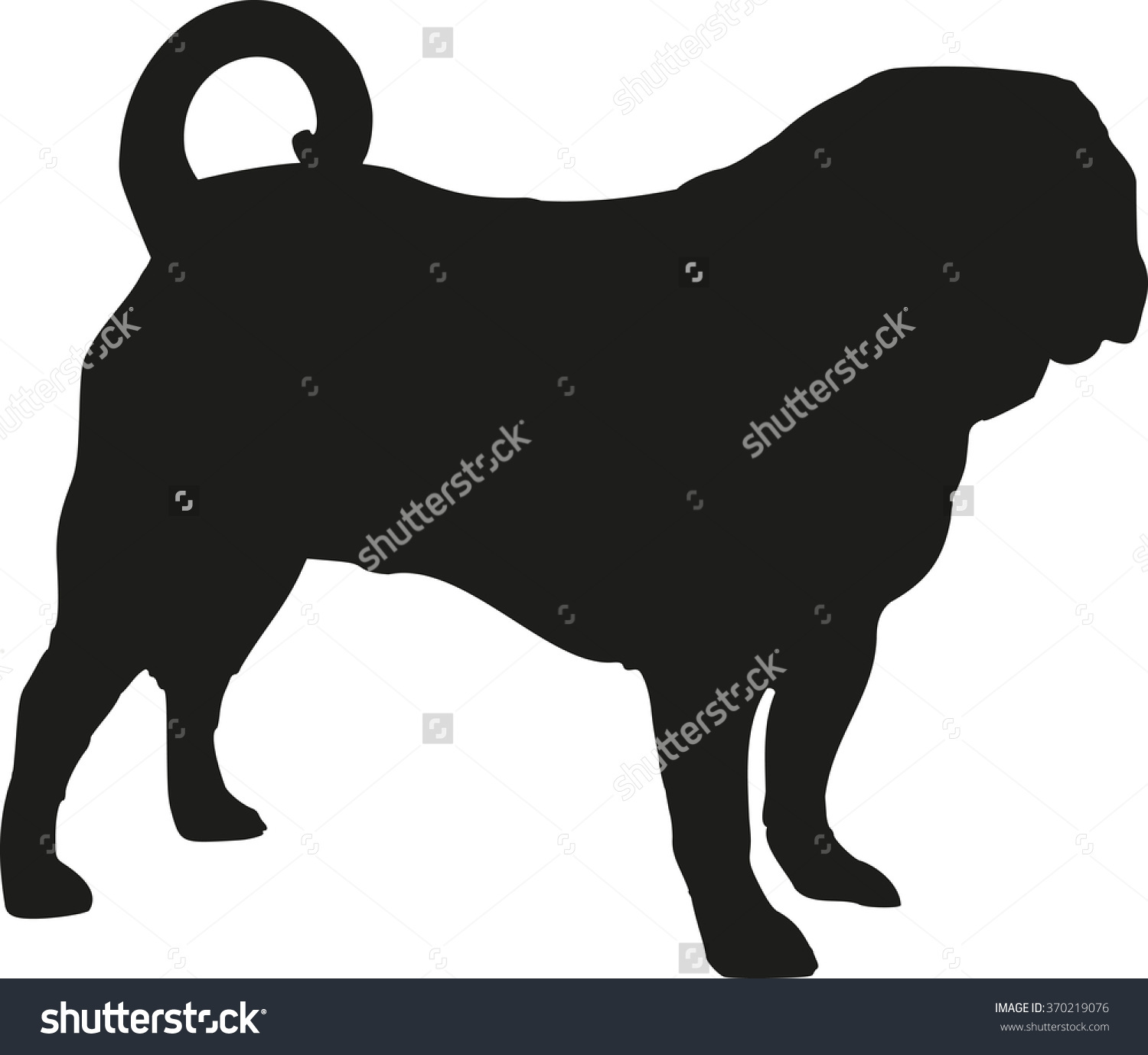 1500x1378 Clip Art Pug Silhouette Clip Art