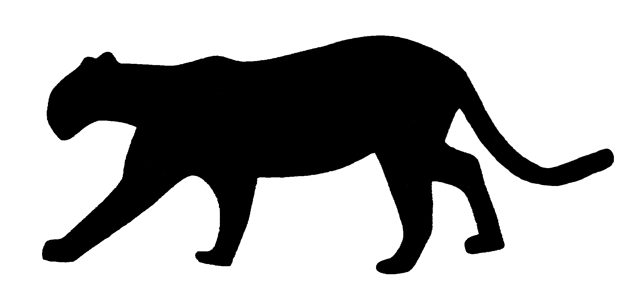 2063x924 Black Panther Clipart Silhouette