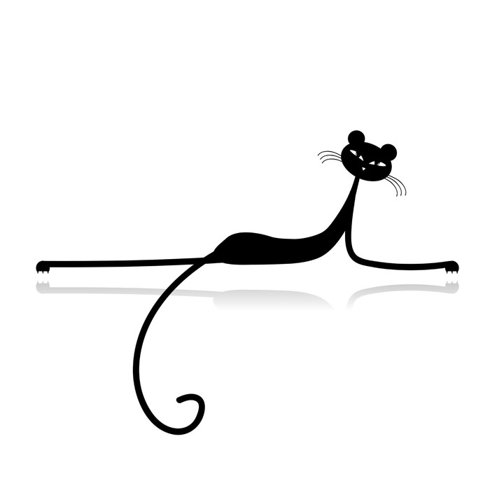 700x700 Black Puma Silhouette For Your Design Wall Mural We