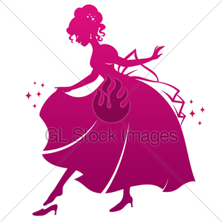 325x325 Fairytale Set Silhouettes Of Cinderella, Pumpkin Carriage Gl