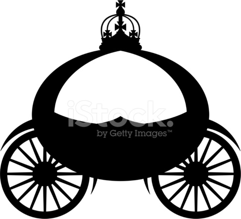 484x439 Royal Carriage Silhouette Stock Vector