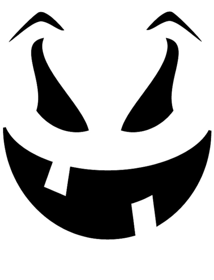 Pumpkin Face Silhouette at GetDrawings | Free download