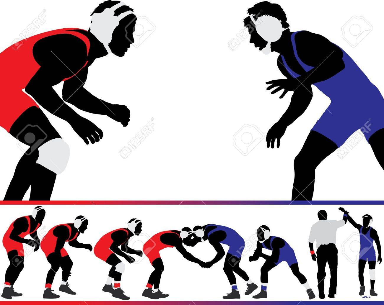 1300x1034 Wrestler Silhouettes