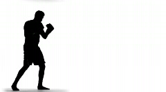 240x134 Silhouette Of Boxer Throwing Punches ~ Hi Res Video